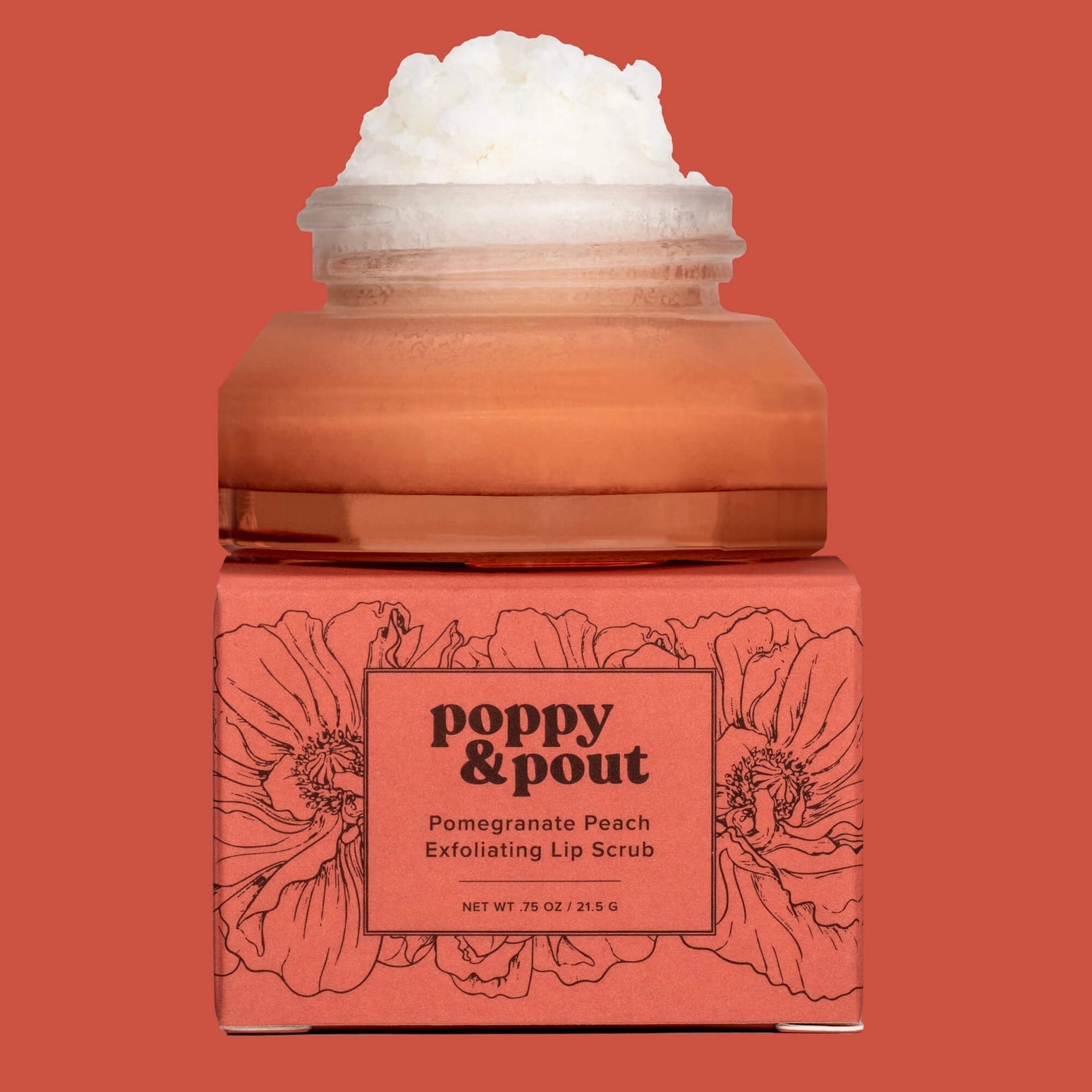 Poppy & Pout Lip Scrub - Pomegranate Peach - Public Mercantile
