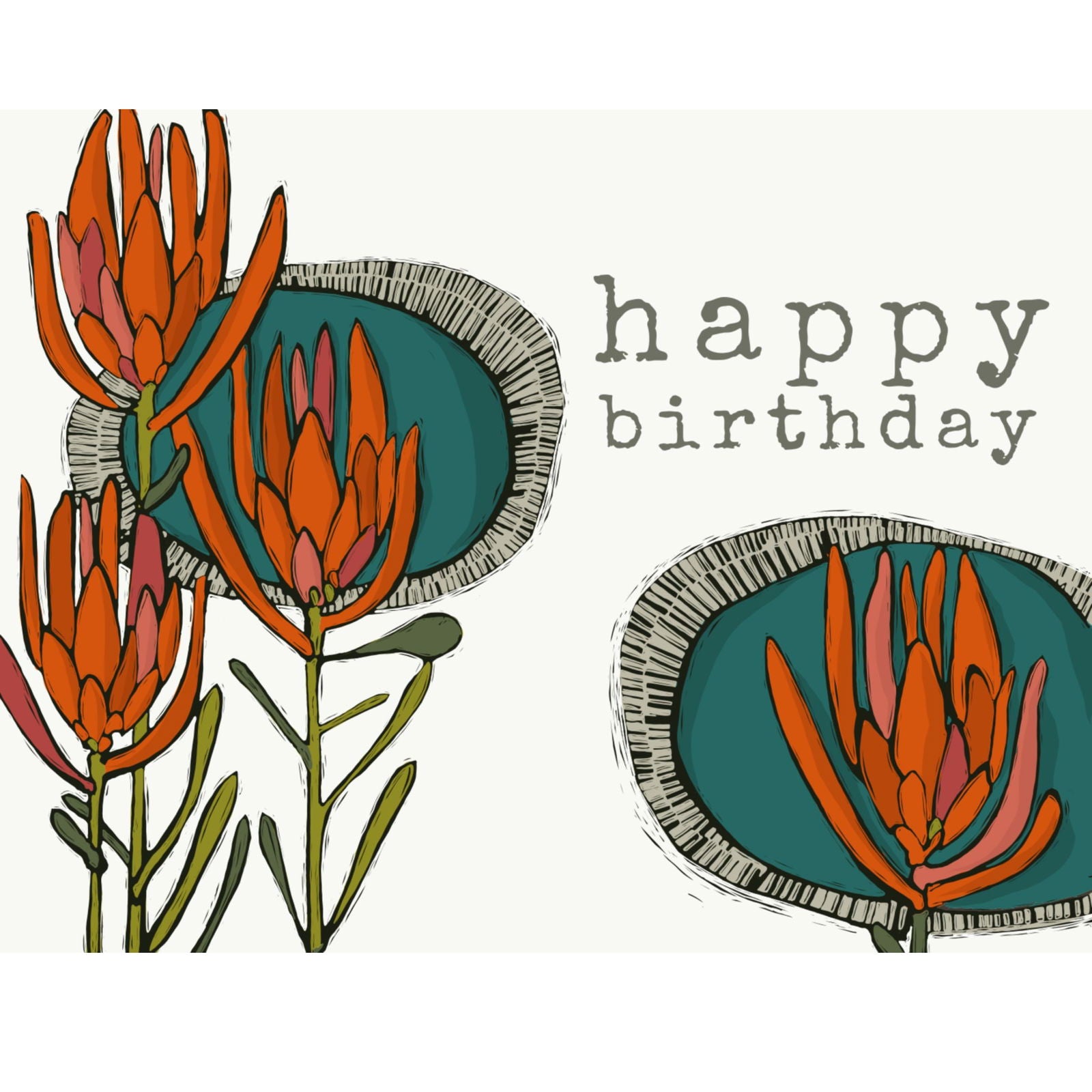 Pretty Protea - Birthday Card - Public Mercantile