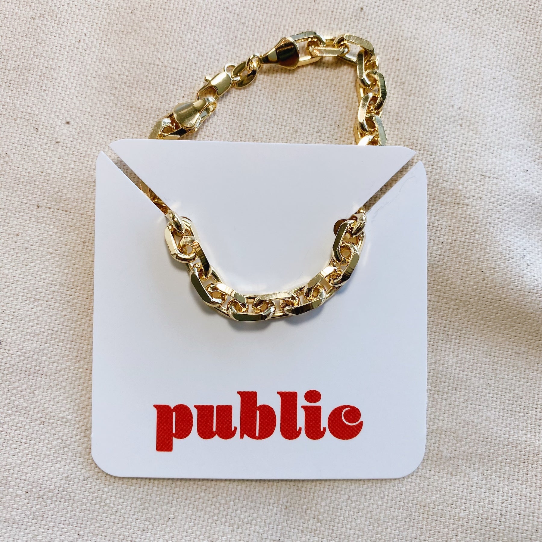 18k Gold Filled Link Bracelet — Public Jewellery