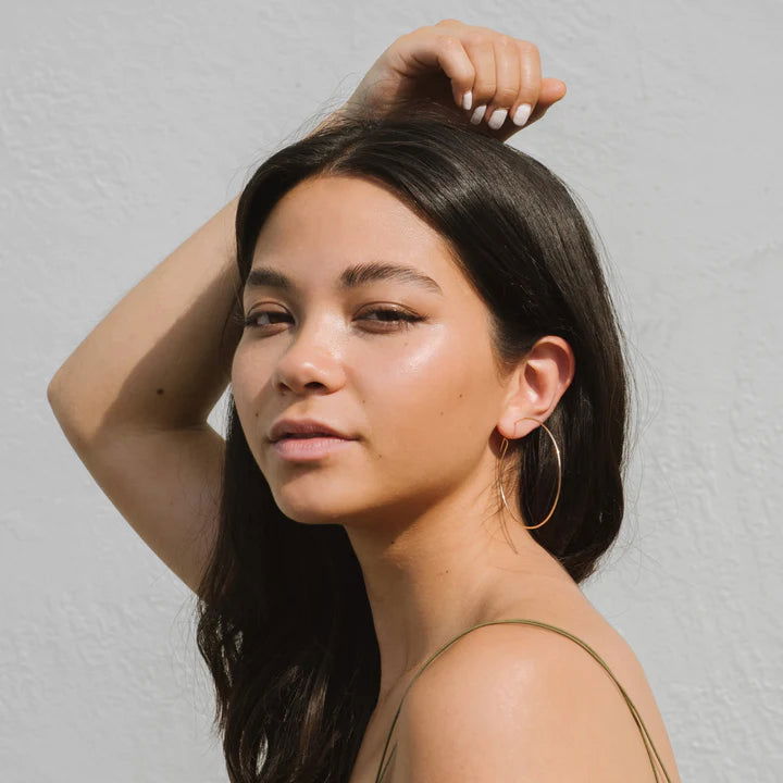 Pull-Me-Through Large Hoops Gold - Kara Yoo - Public Mercantile