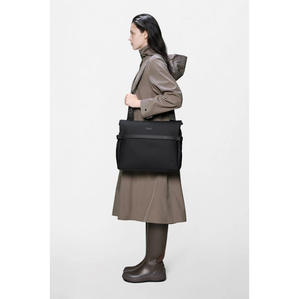 Rains OTG Messenger Bag — Black - Public Mercantile