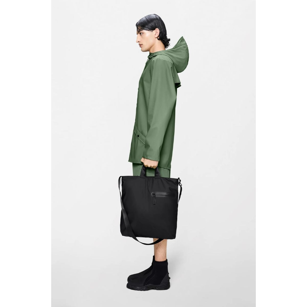 Rains Dash Tote Bag — Black - Public Mercantile