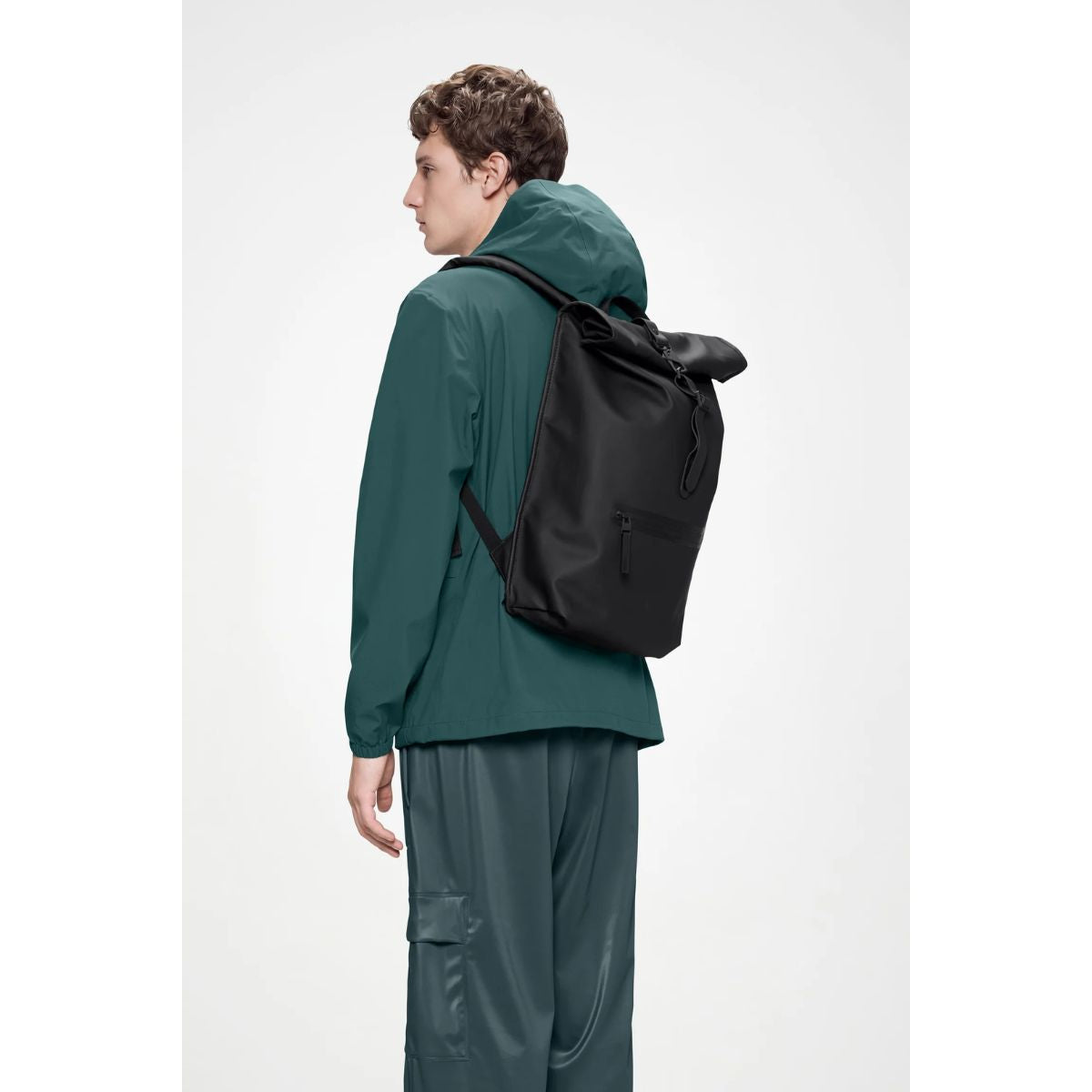 Rains Rolltop Rucksack — Black - Public Mercantile