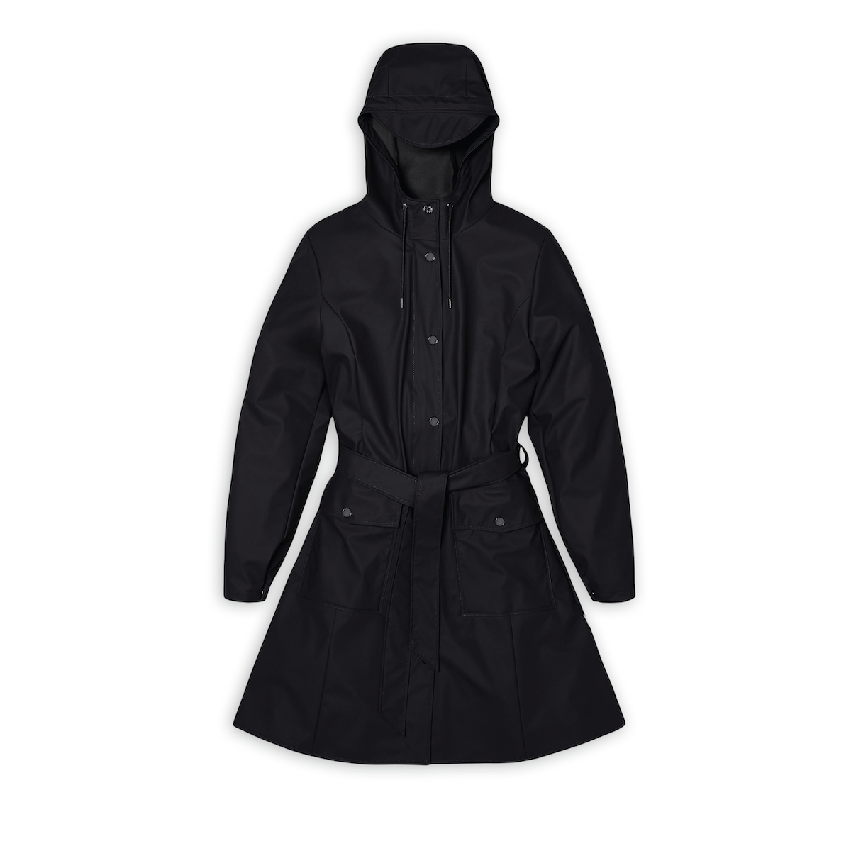 Rains W3 Curve Rain Jacket — Black - Public Mercantile