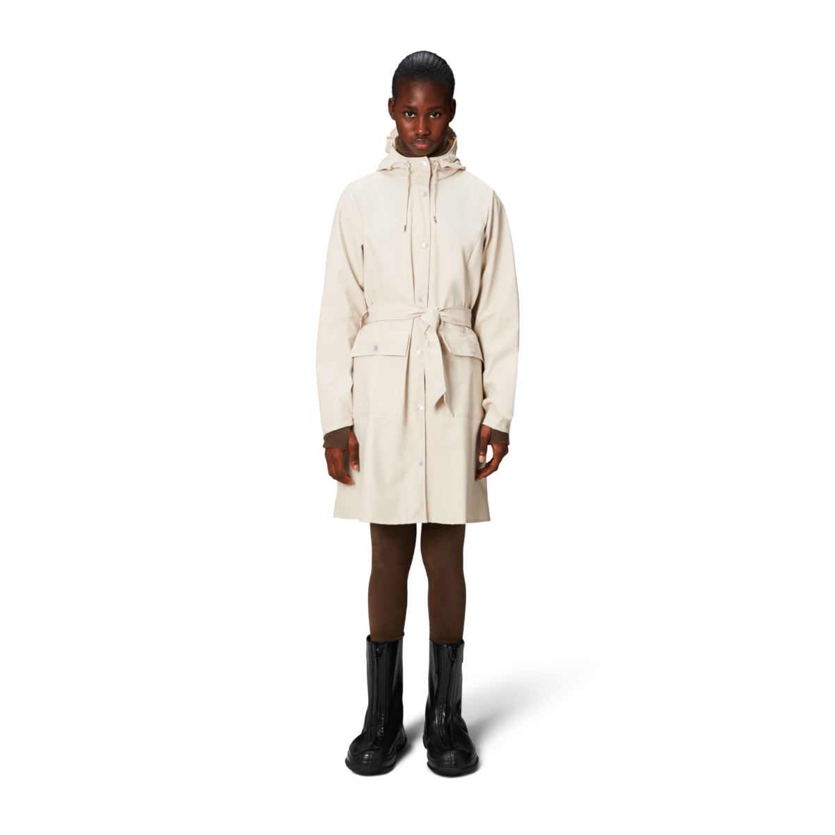 Rains W3 Curve Rain Jacket — Dune - Public Mercantile
