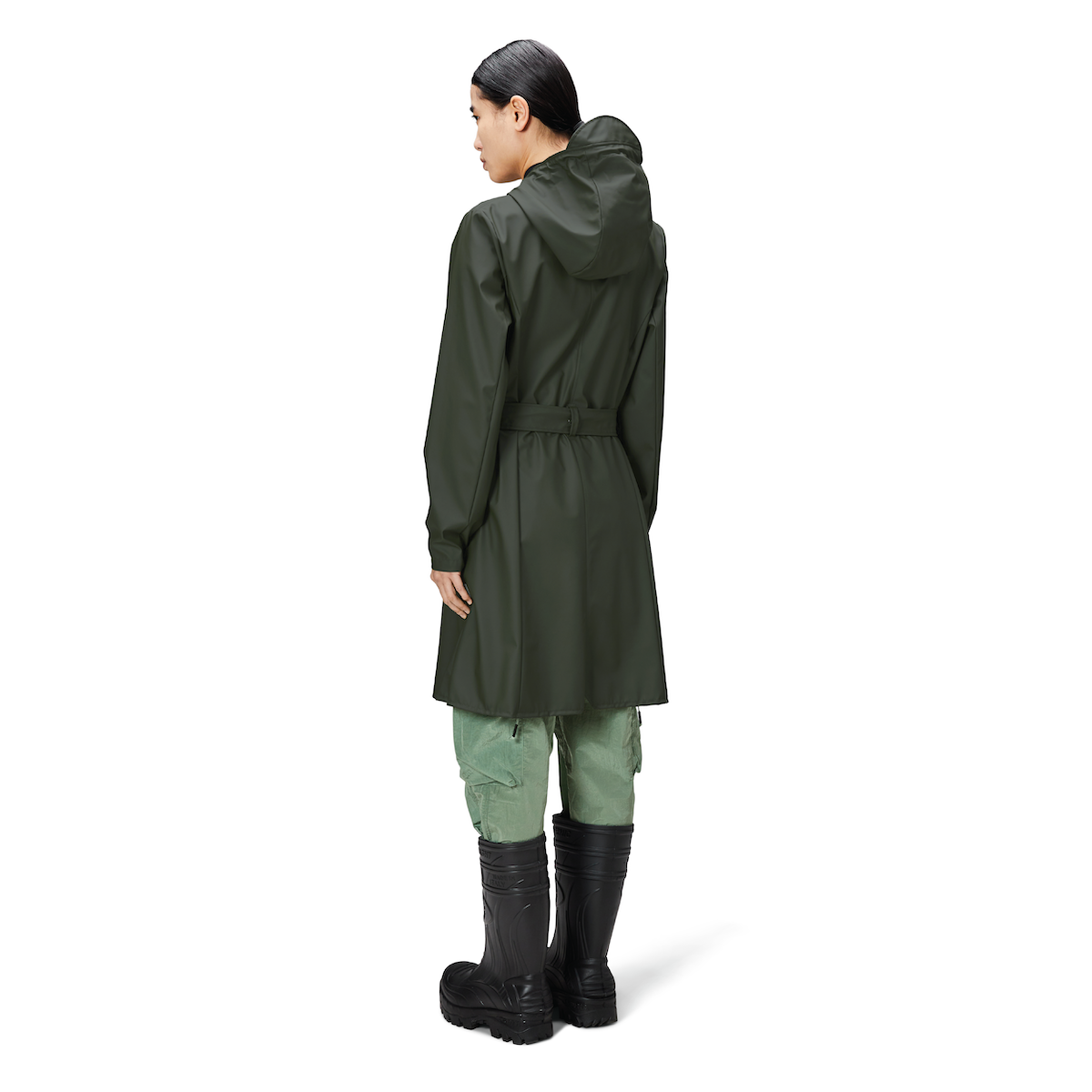 Rains W3 Curve Rain Jacket — Green - Public Mercantile