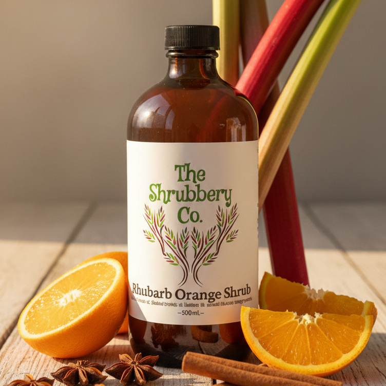Rhubarb Orange Shrub