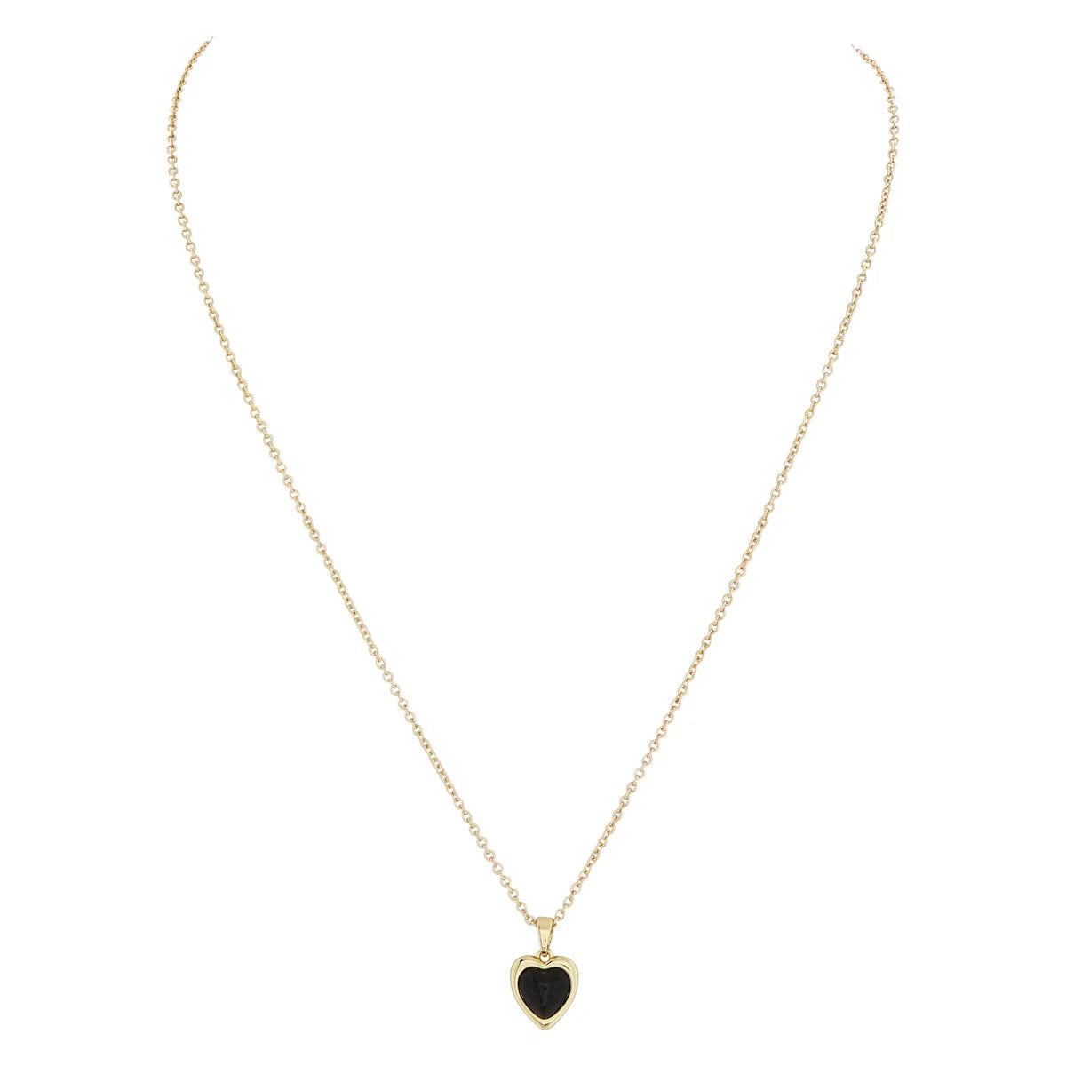 Rita Necklace with Heart Charm — Gold - Public Mercantile