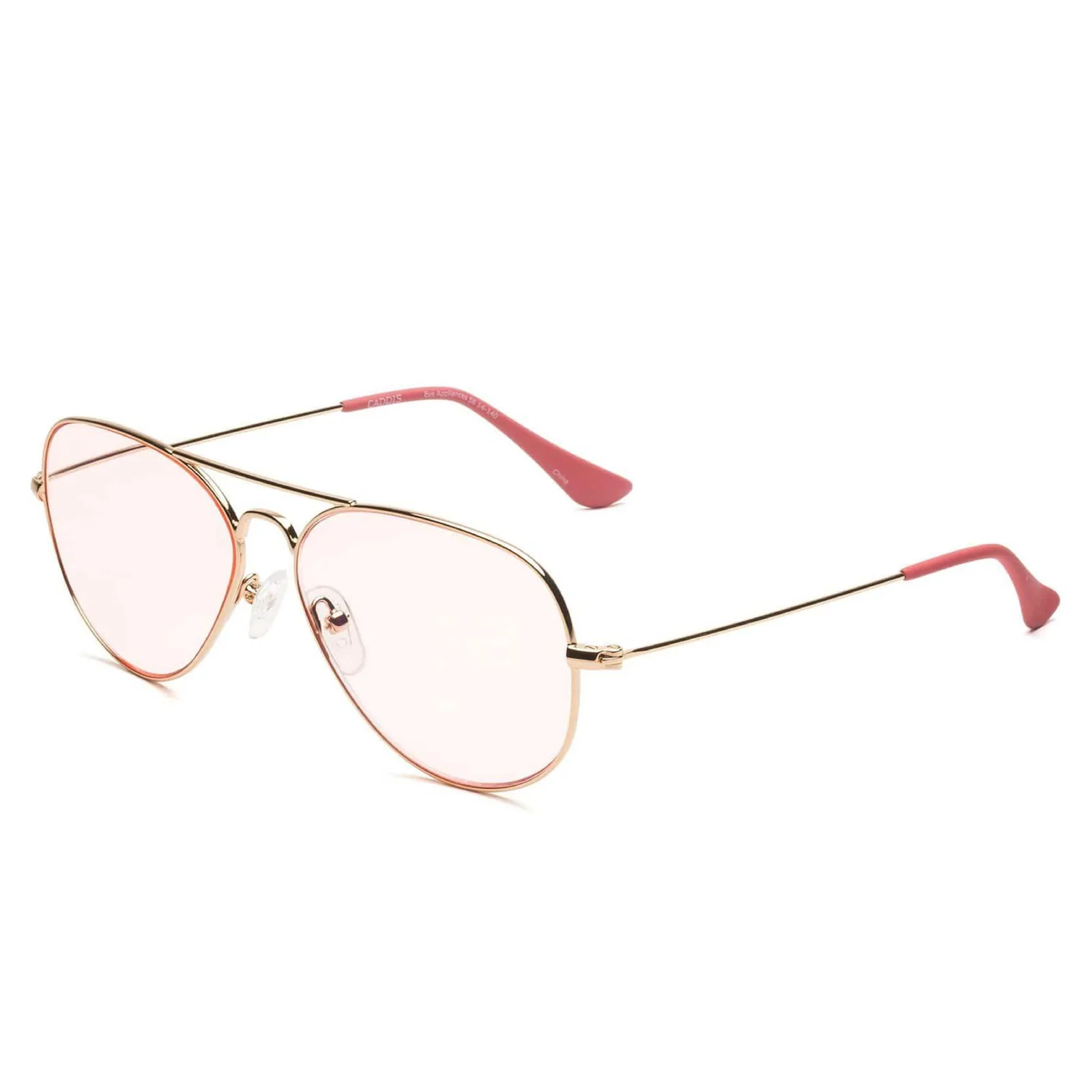 Caddis Mabuhay Reading Glasses - Polished Gold/Rose Lens - Public Mercantile