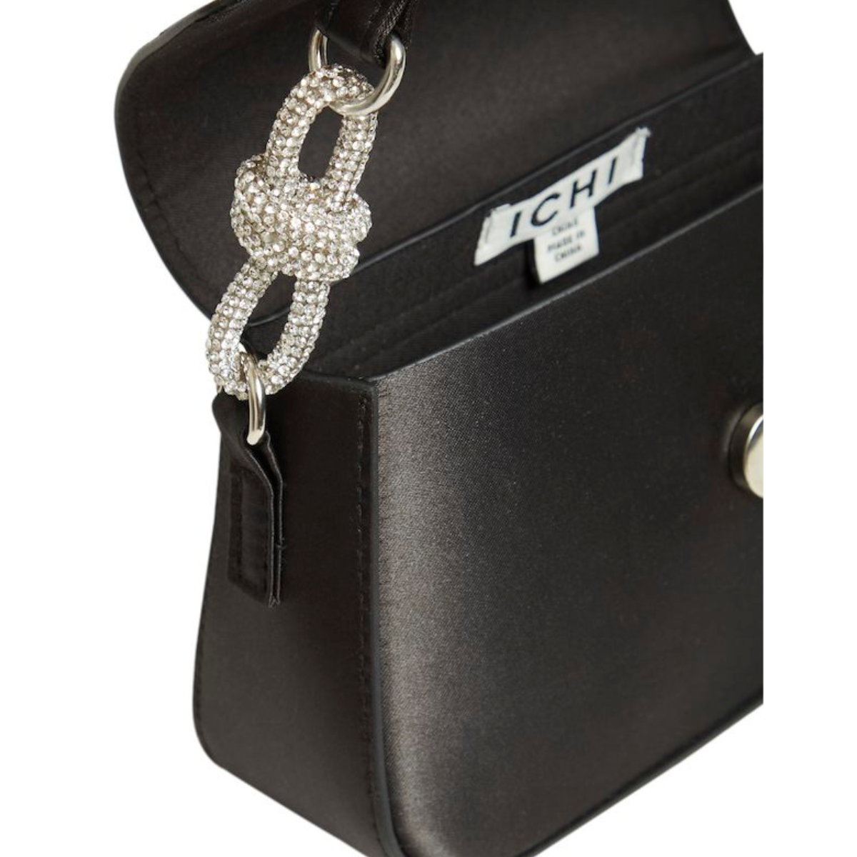 Satin Bag with Crystal Chain - Public Mercantile