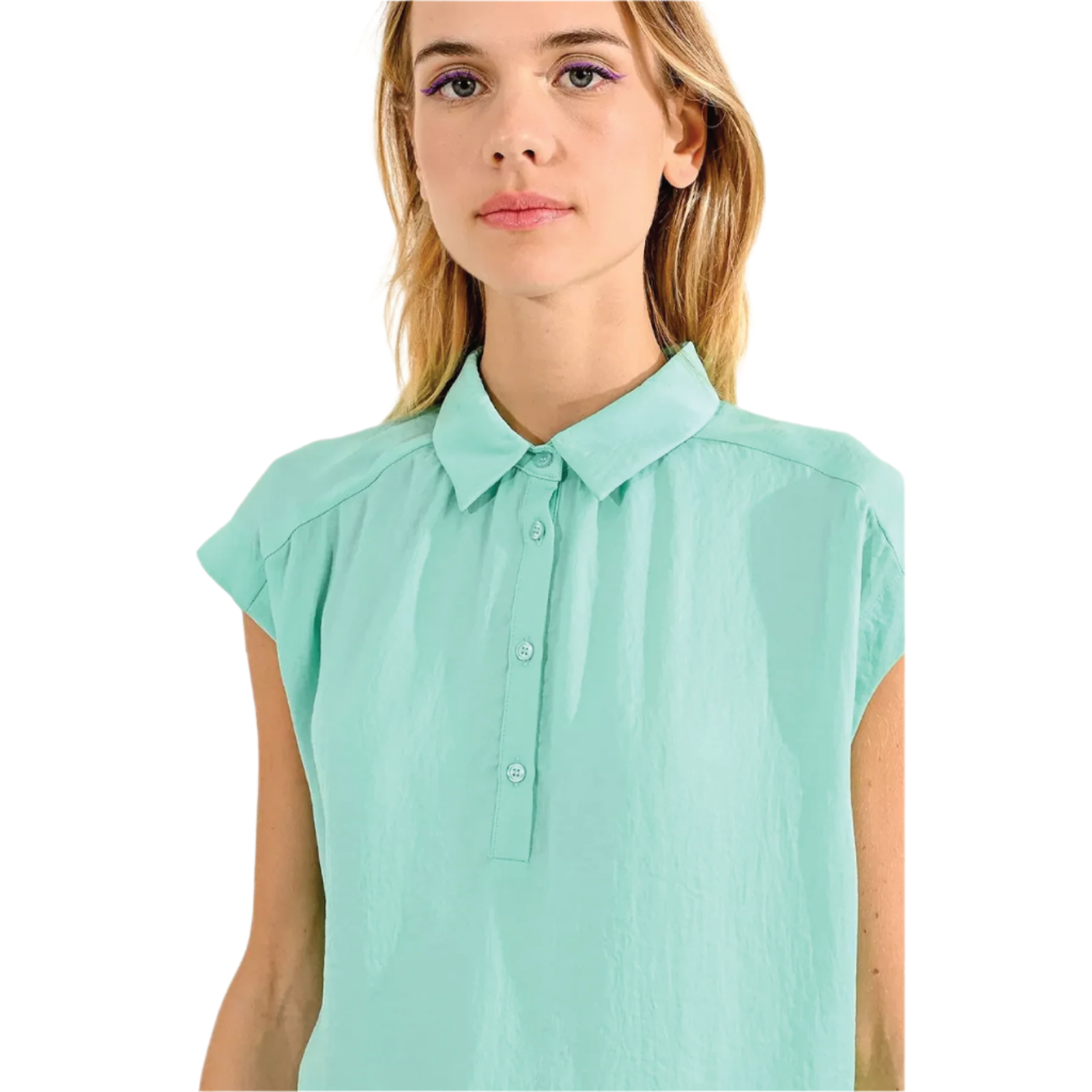 Sleeveless Top — Aqua - Public Mercantile