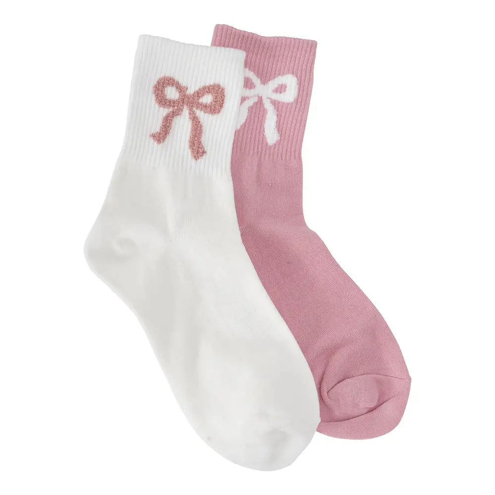Soft Rib Bow Socks - Public Mercantile