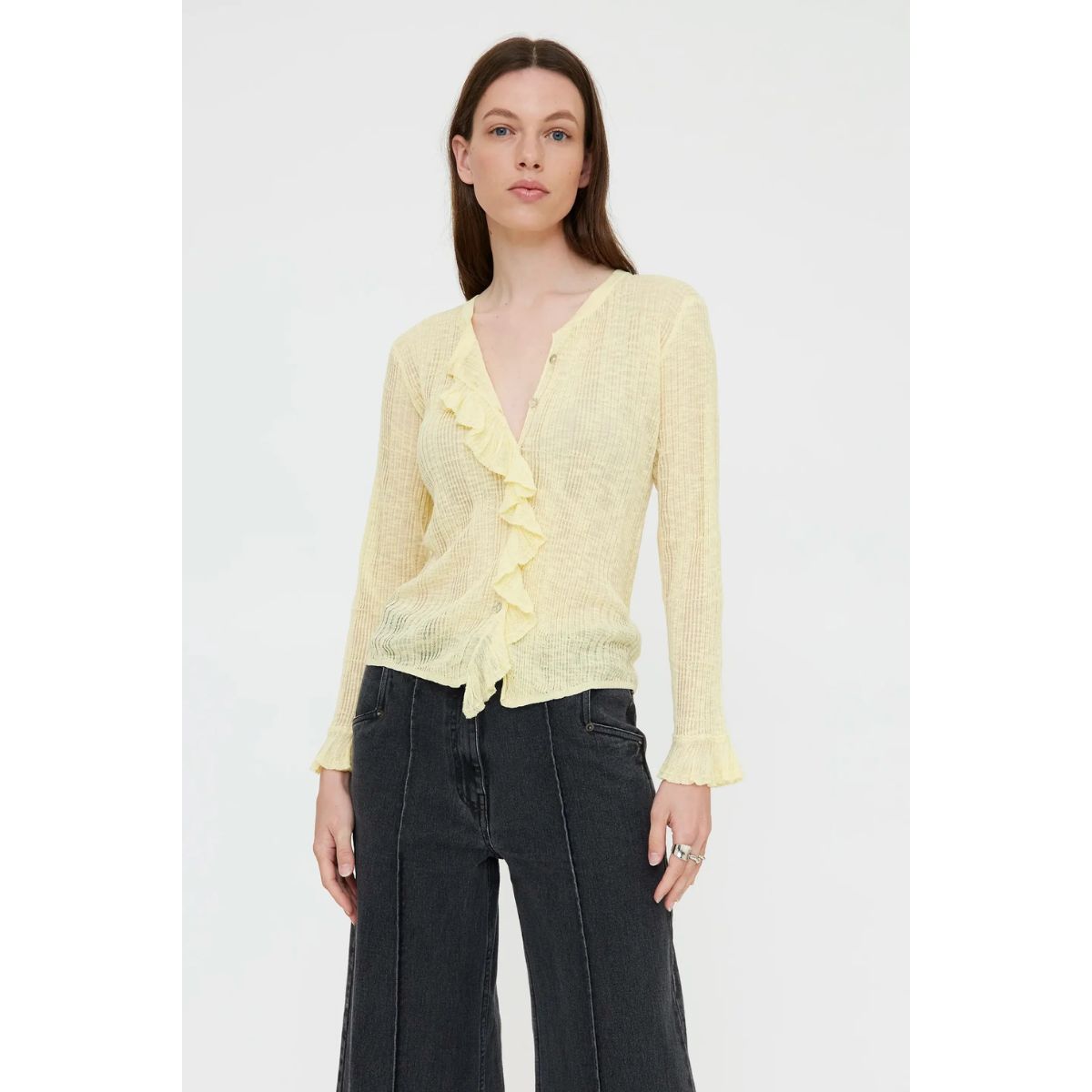 Soft Yellow Sheer Cardigan — Wild Pony - Public Mercantile