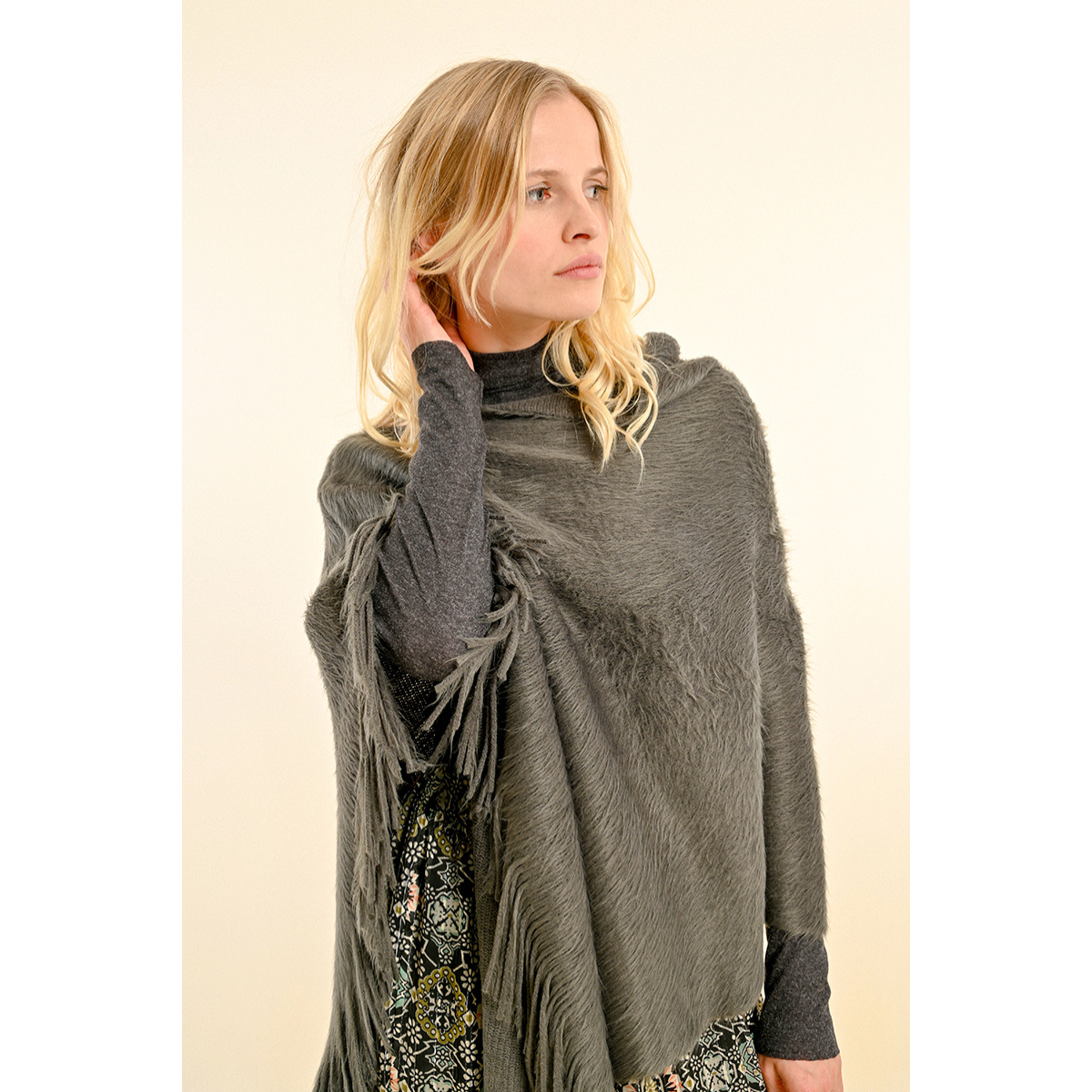 Soft Fringed Poncho - Public Mercantile