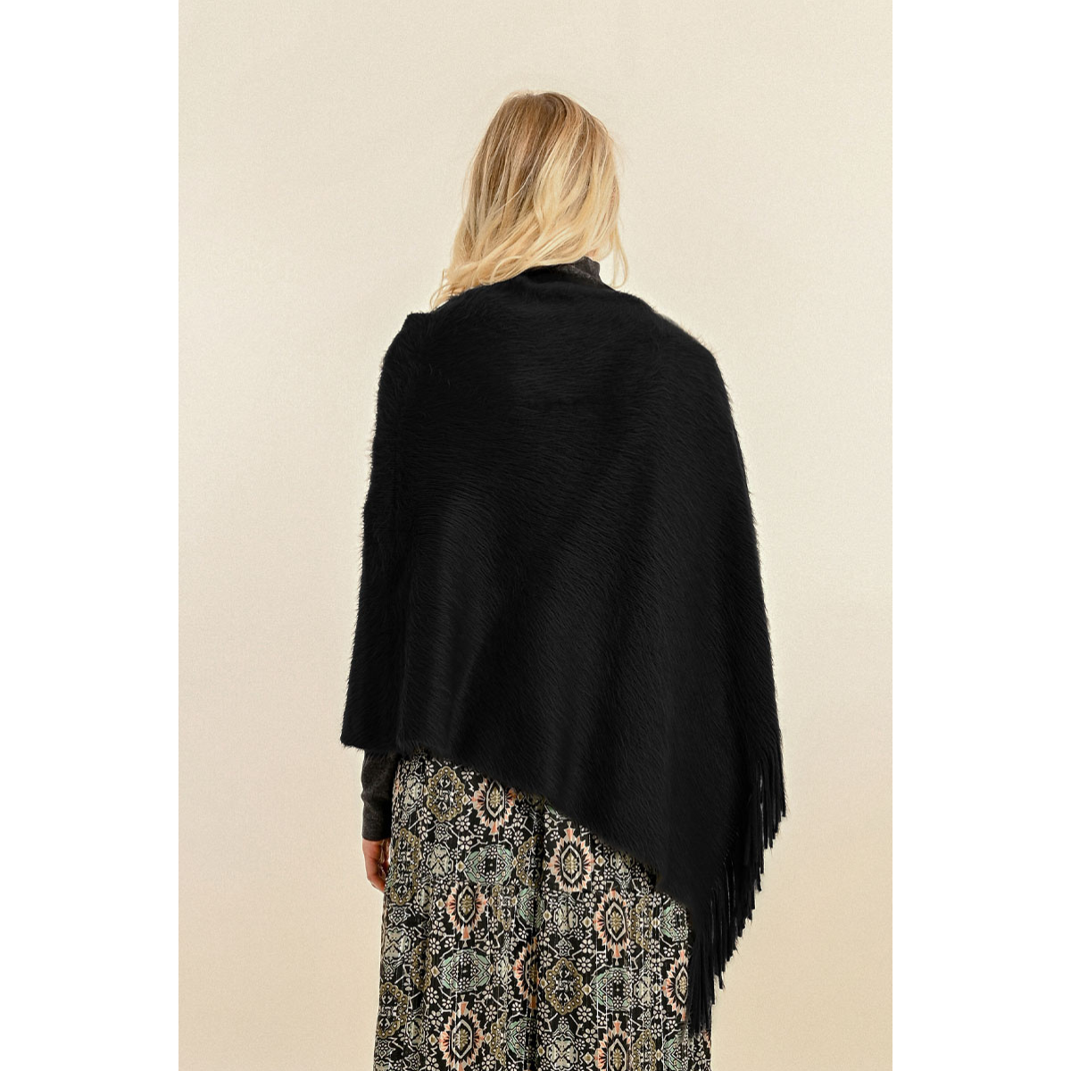 Soft Fringed Poncho - Public Mercantile