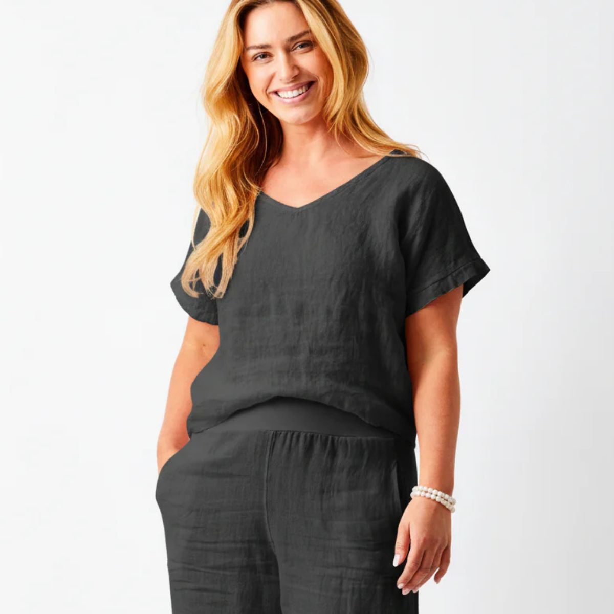 Sonora Linen Top — Anthracite - Public Mercantile