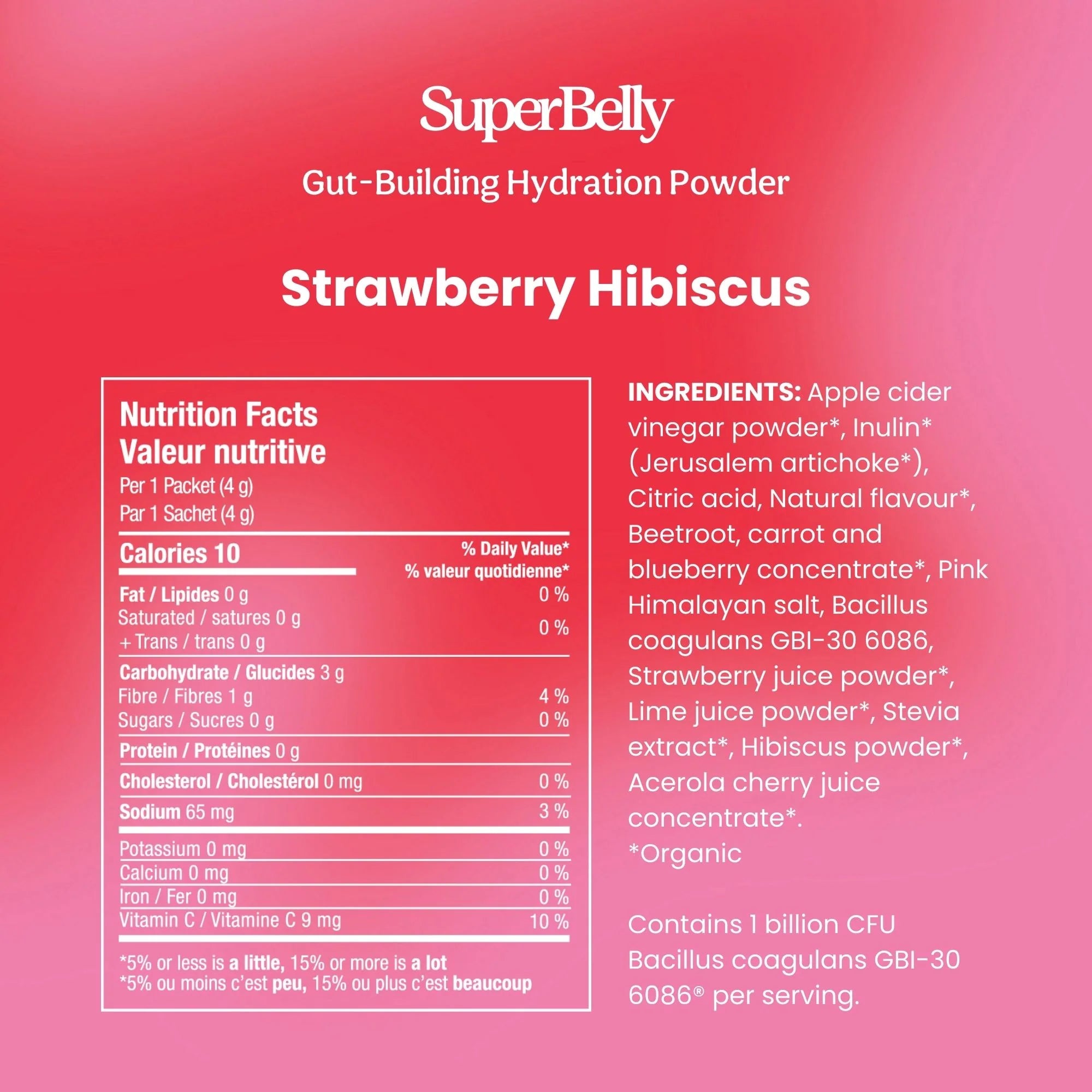 Blume SuperBelly Hydration Powder — Strawberry Hibiscus