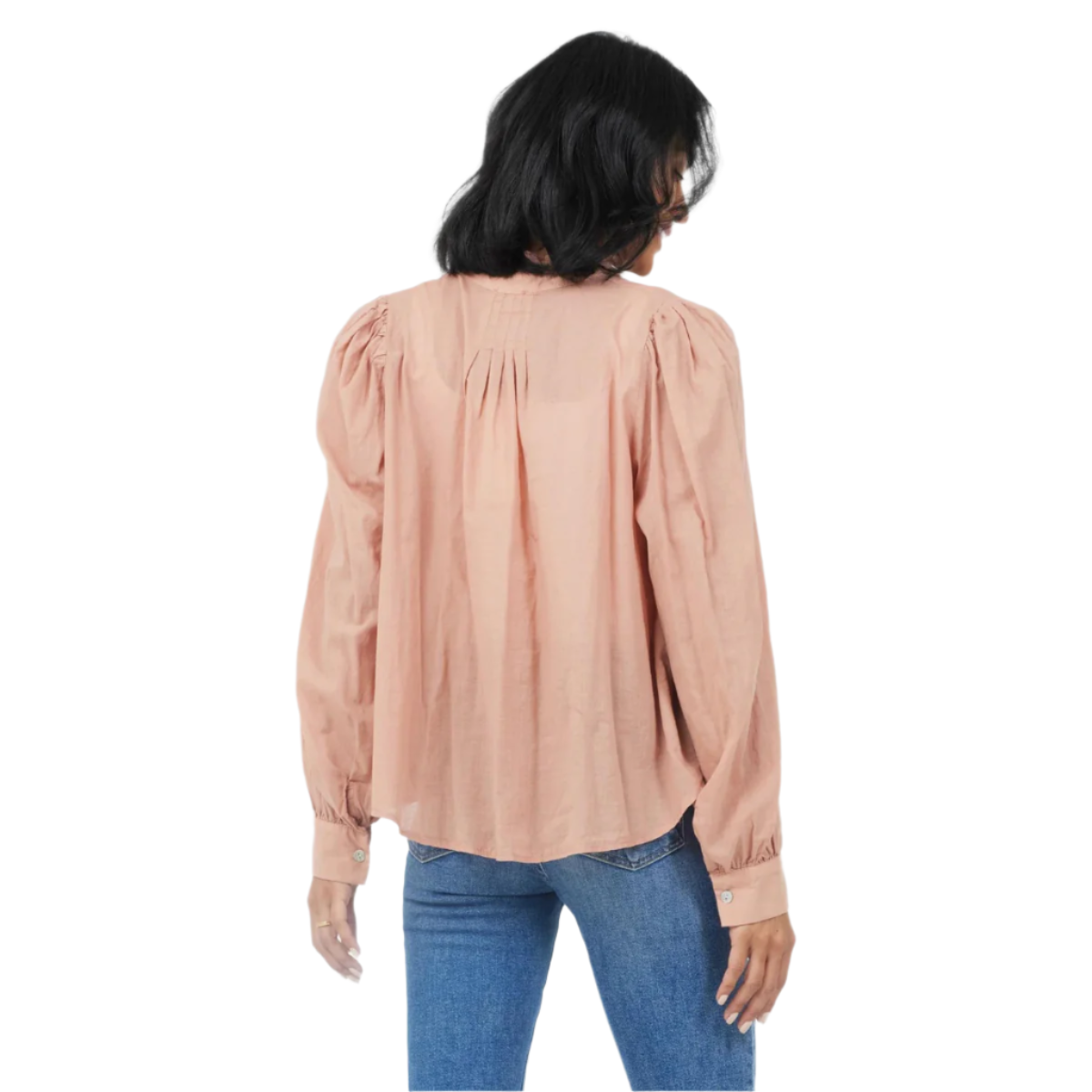 Suzy D London Casey Peasant Cotton Shirt — Antique Rose - Public Mercantile