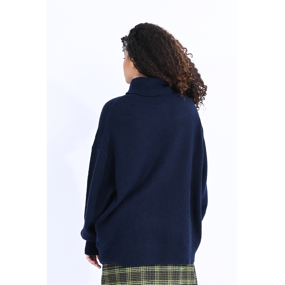 Oversize Turtleneck Sweater — Navy