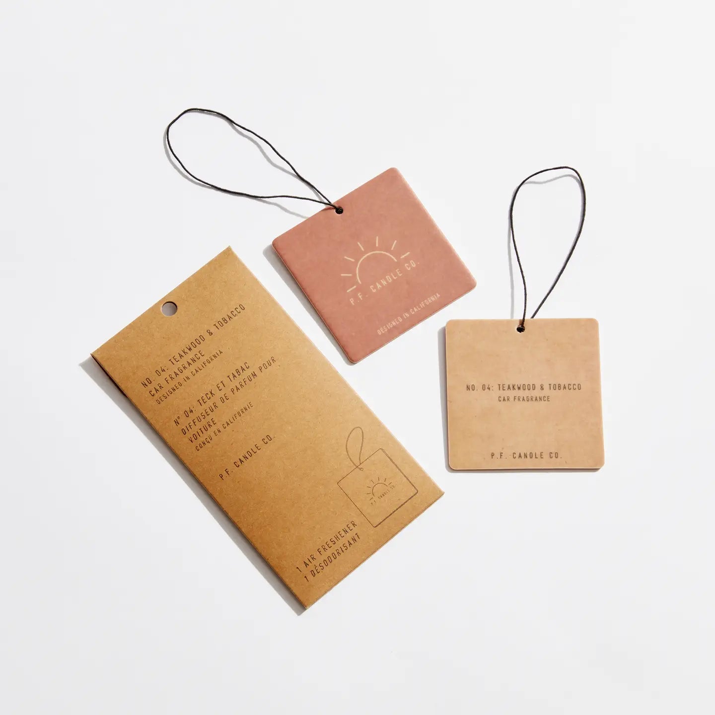 Teakwood & Tobacco Car Fragrance — P.F. Candle - Public Mercantile