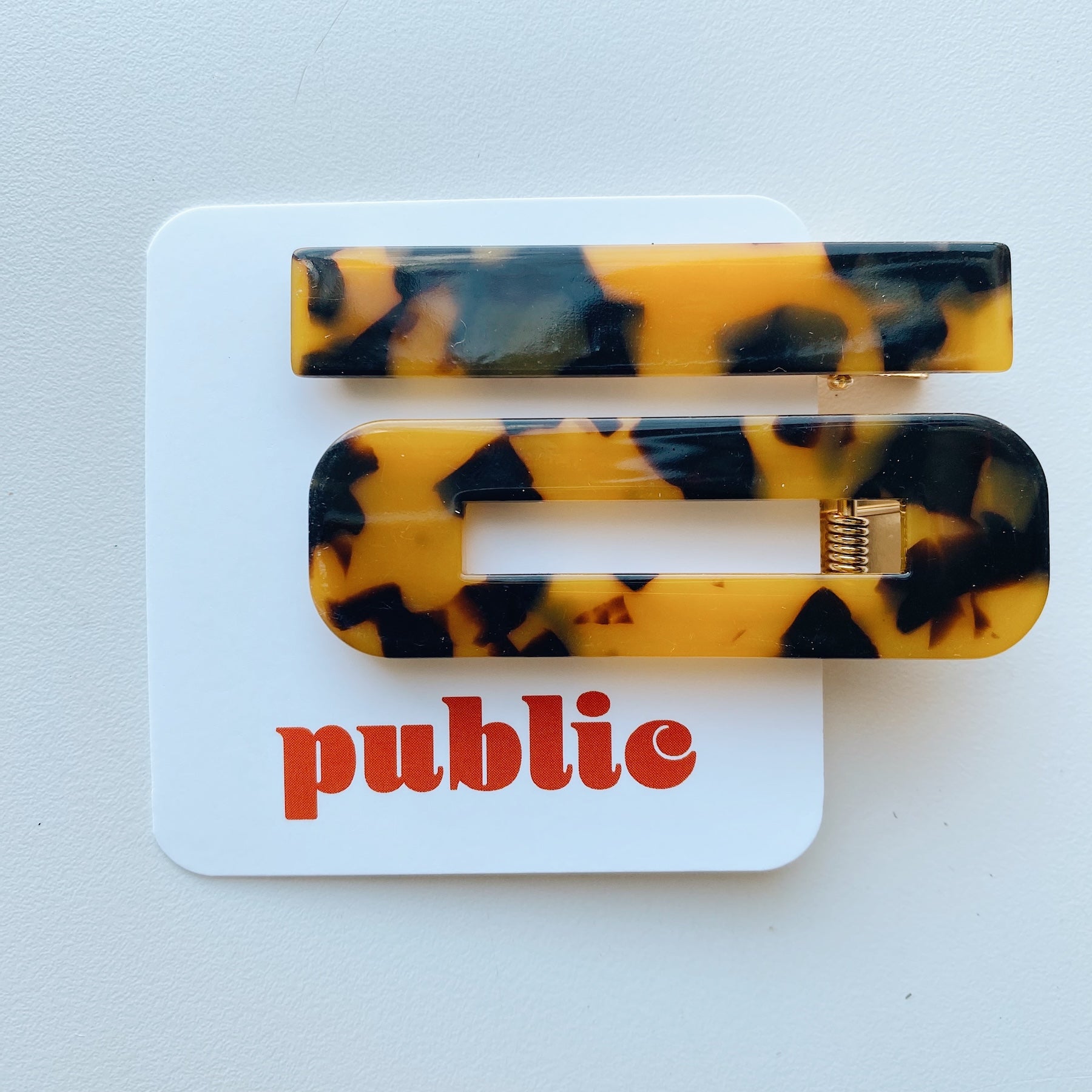 Twin Set Marble Barrettes