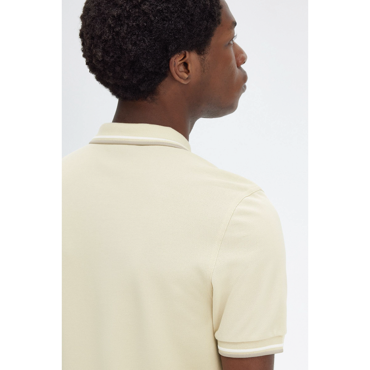 Fred Perry Twin-Tipped Shirt — Oatmeal/Snow White/Warm Grey - Public Mercantile