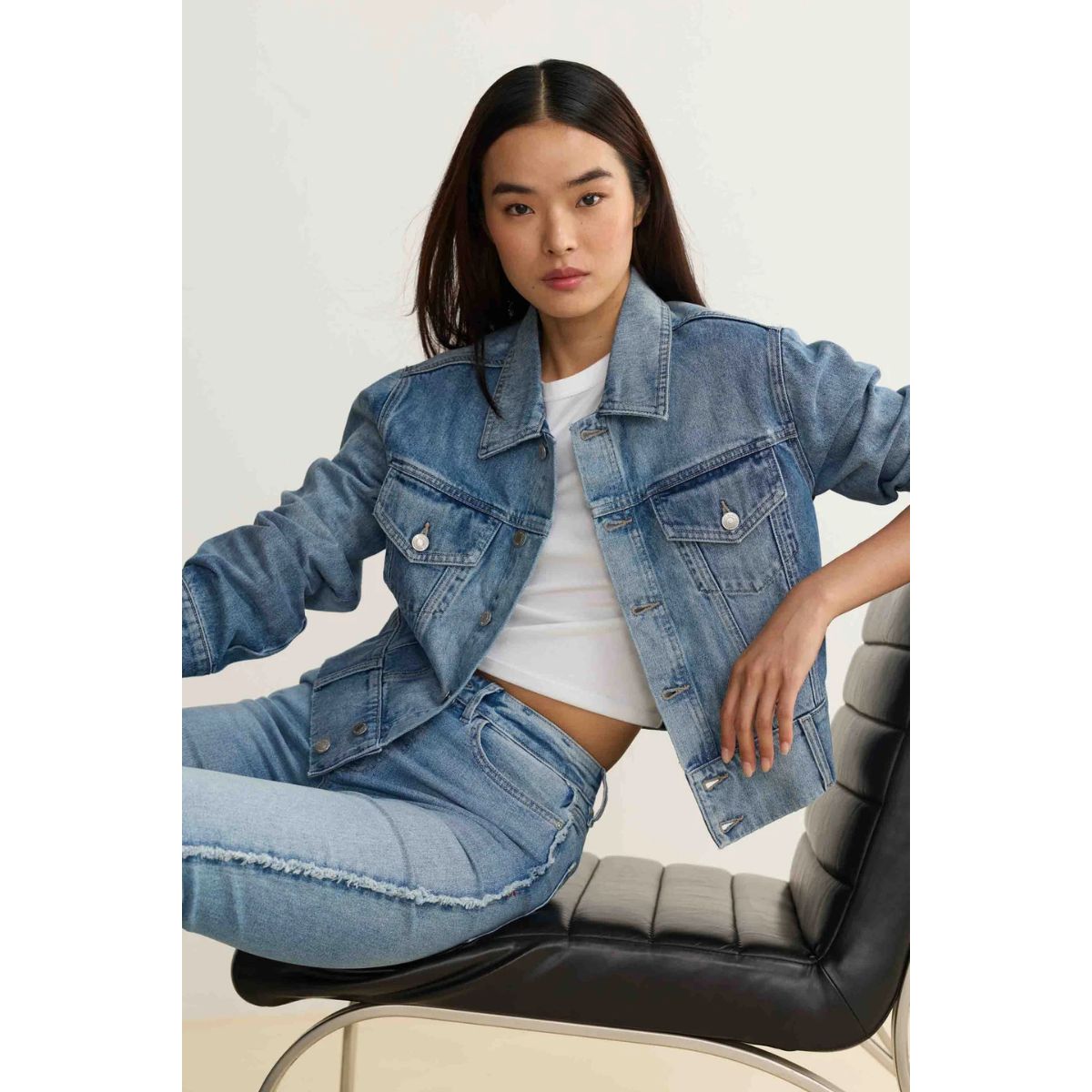 Blazer en denim TPA chaîne et trame — Watersong
