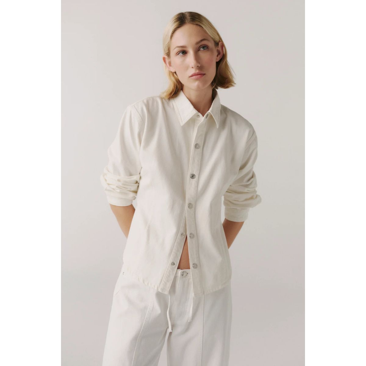 Warp + Weft PMI Western Denim Shirt — Optic - Public Mercantile