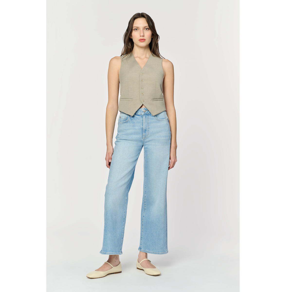 Warp + Weft Denim ICN Cropped Wide Leg Jeans — Last Summer - Public Mercantile