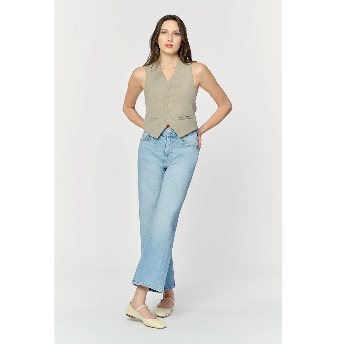 Warp + Weft Denim ICN Cropped Wide Leg Jeans — Last Summer - Public Mercantile