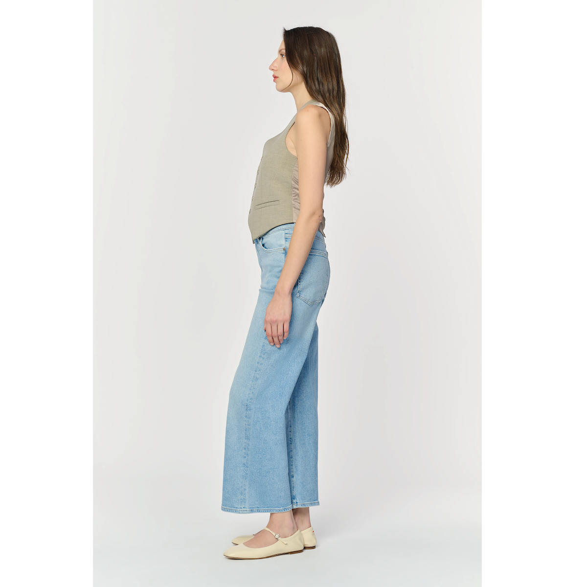 Warp + Weft Denim ICN Cropped Wide Leg Jeans — Last Summer - Public Mercantile