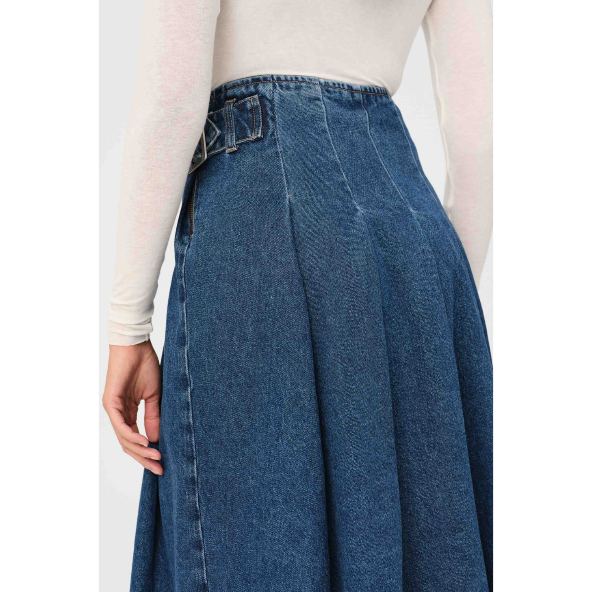 Warp + Weft Denim LAS Pleated Skirt — Lost Highway - Public Mercantile