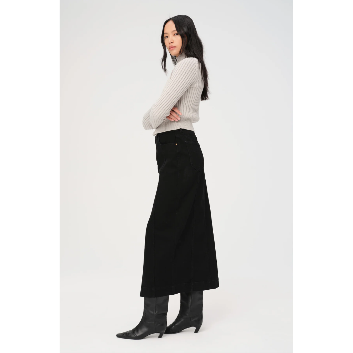 Warp + Weft Denim SMX Maxi Skirt — Ventura - Public Mercantile