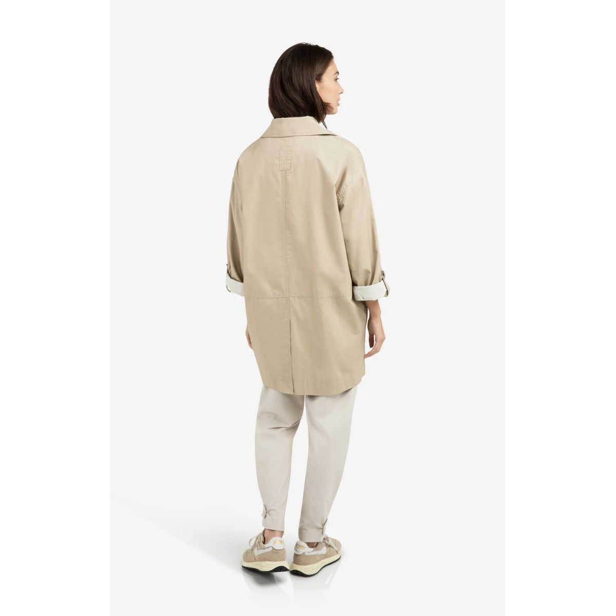 YAYA Oversized Cotton Jacket — Sandstone Beige - Public Mercantile