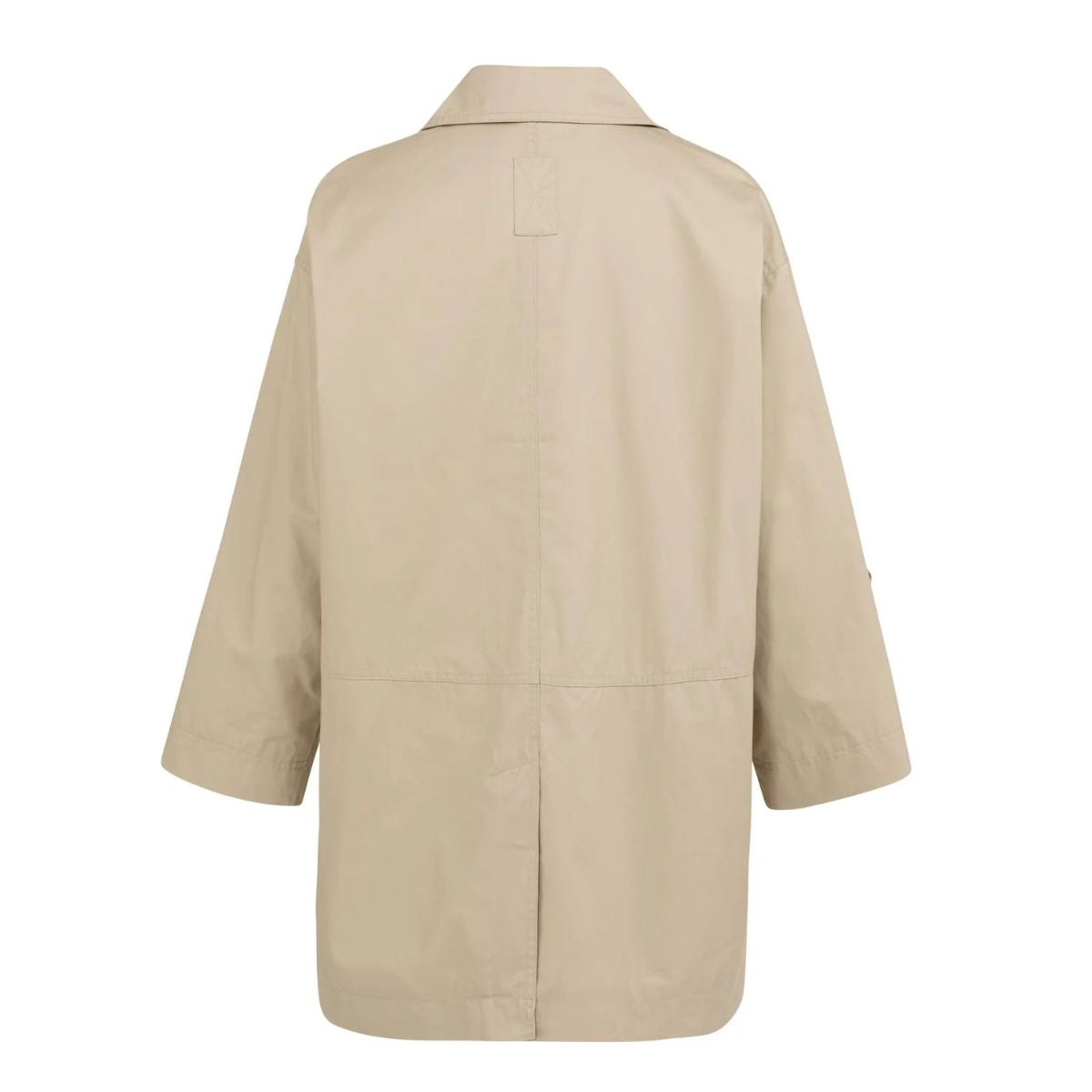 YAYA Oversized Cotton Jacket — Sandstone Beige - Public Mercantile