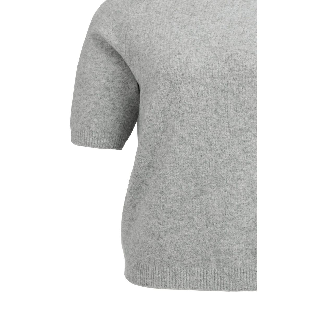 YAYA Soft Short-Sleeved Sweater — Iron Grey Melange - Public Mercantile