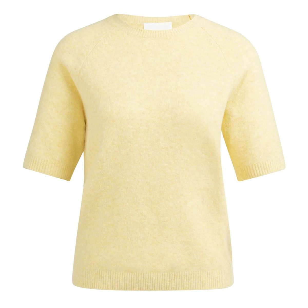 YAYA Soft Short-Sleeved Sweater — Reed Yellow Melange - Public Mercantile