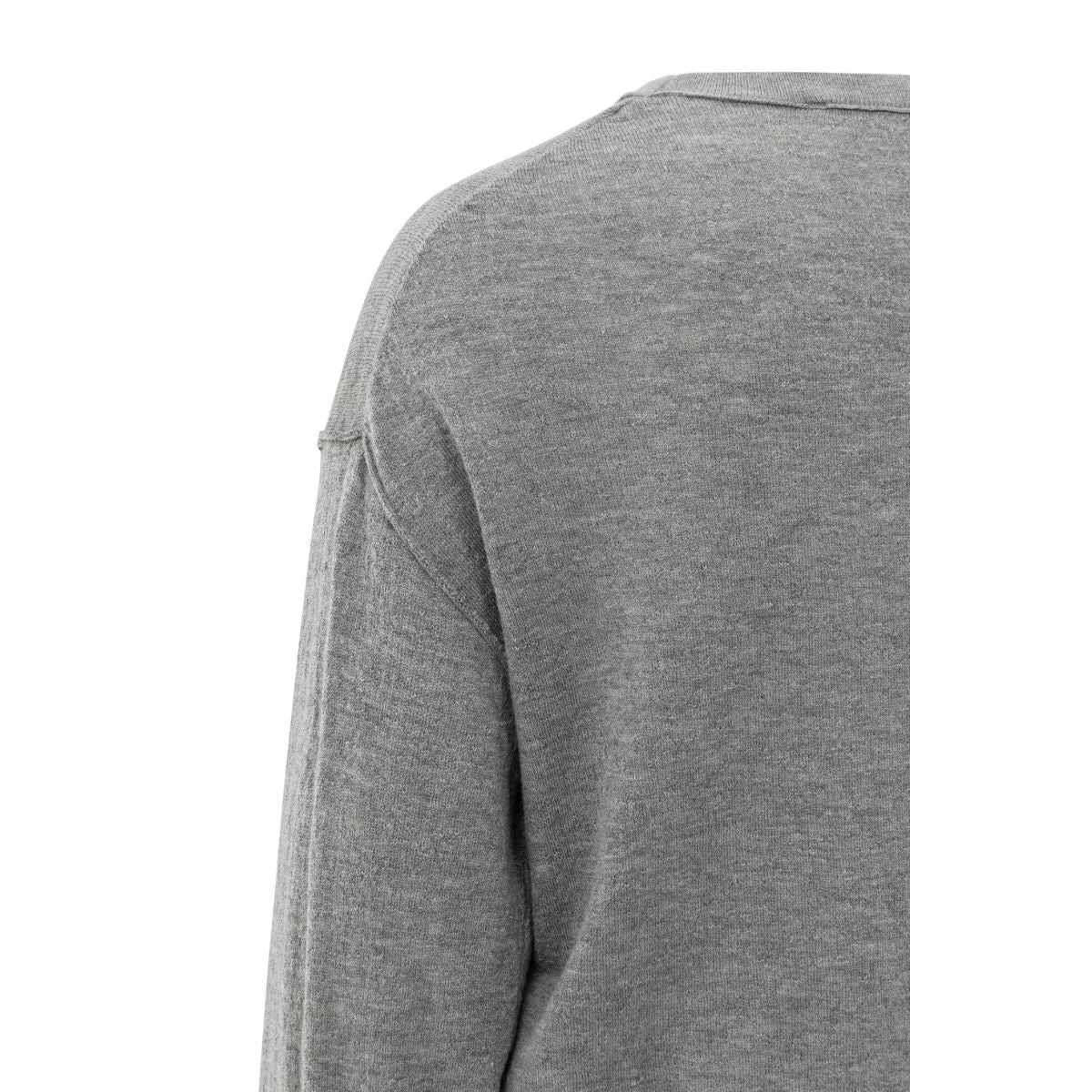 YAYA Textured Knitted Sweater — Medium Grey Melange