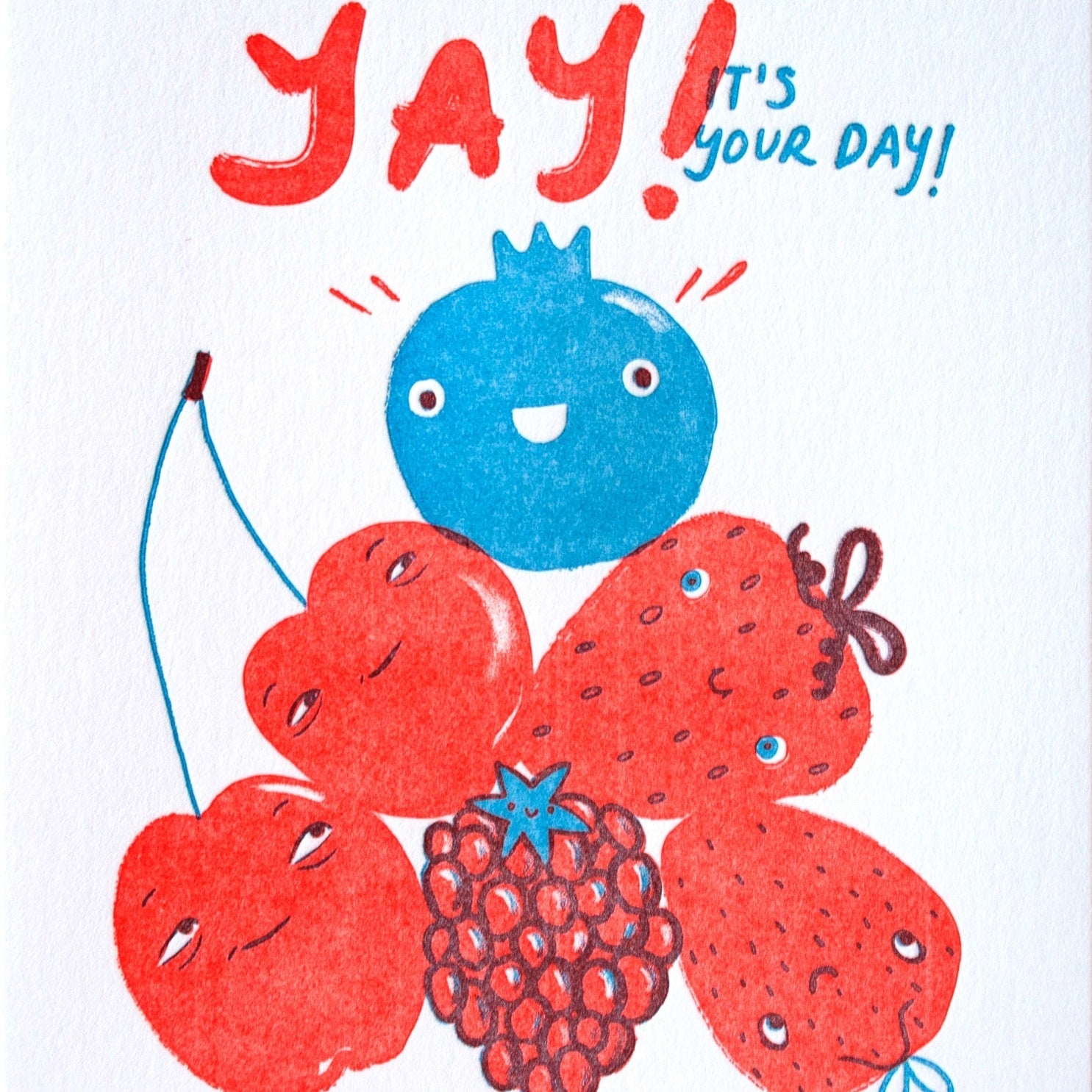 Yay Berries Letterpress Card - Public Mercantile