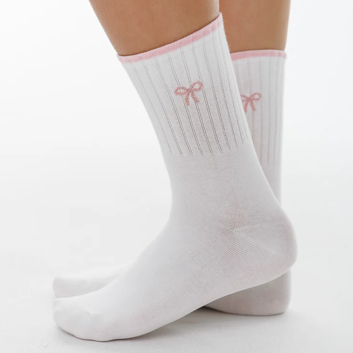 Pretty Bow Crew Socks - Public Mercantile