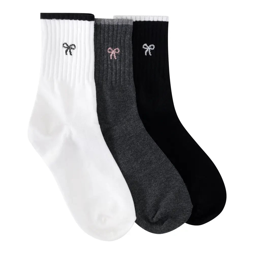 Pretty Bow Crew Socks - Public Mercantile