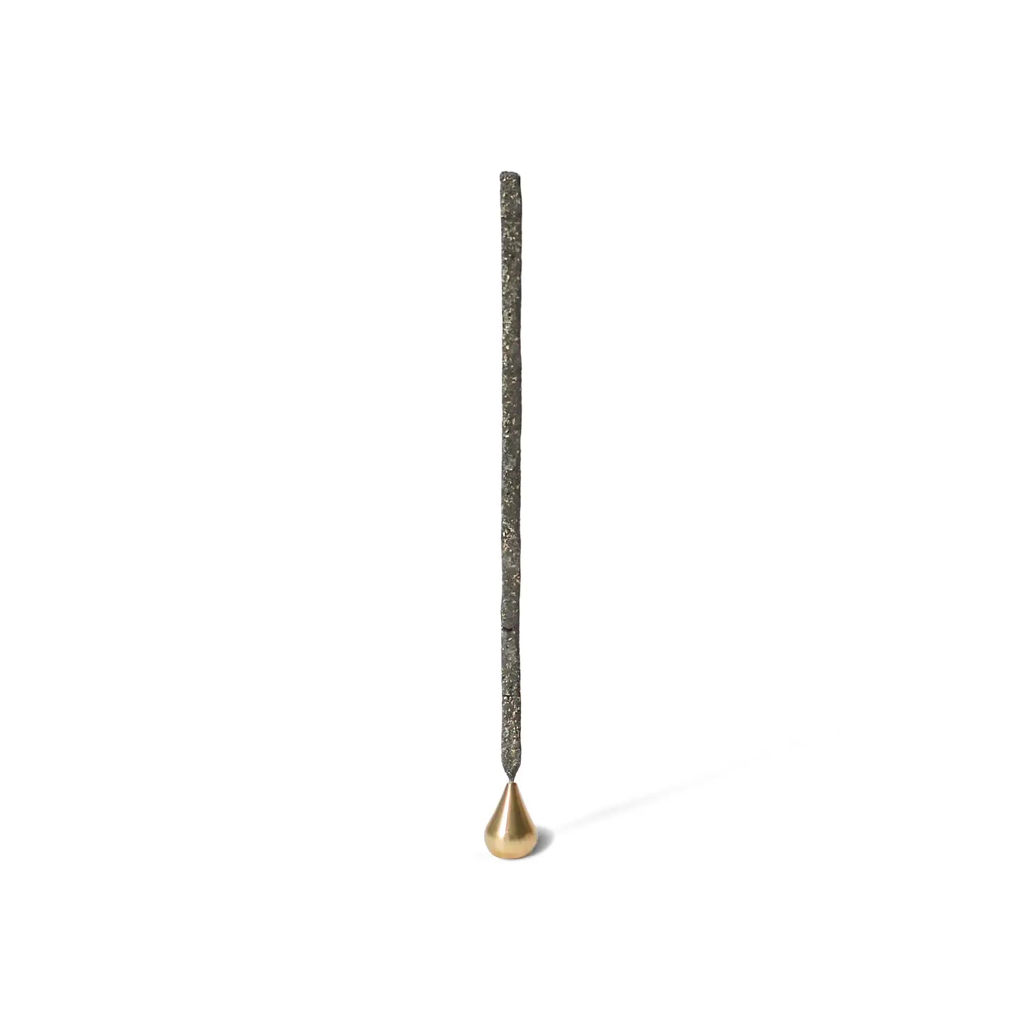 Brass Water Drop Incense Holder — Tall