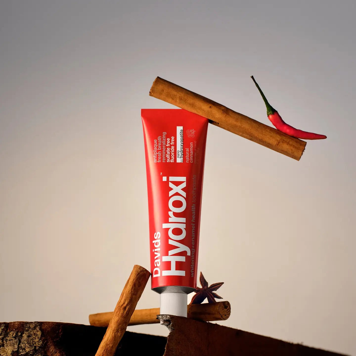 Davids Hydroxi™ Whitening+Enamel Health Nano Hydroxyapatite Premium Toothpaste | Cinnamon - Public Mercantile