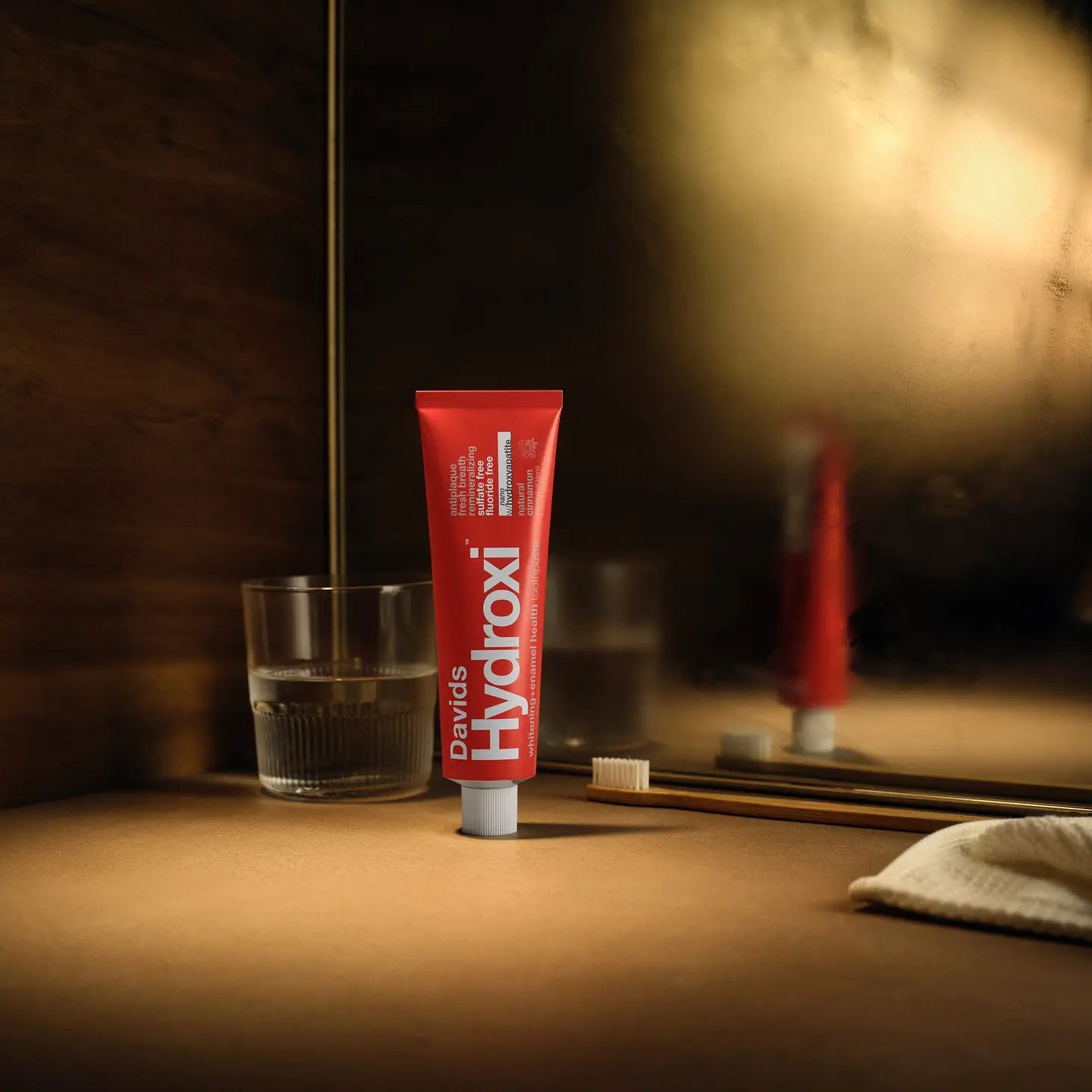 Davids Hydroxi™ Whitening+Enamel Health Nano Hydroxyapatite Premium Toothpaste | Cinnamon - Public Mercantile