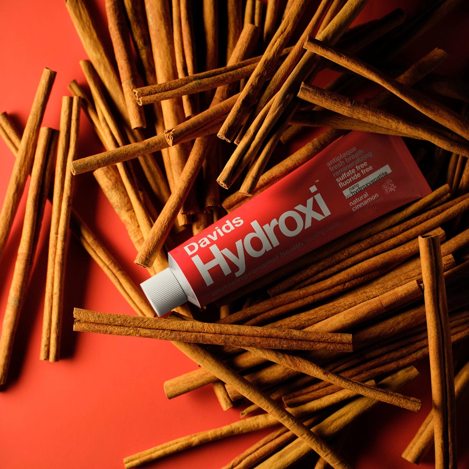 Davids Hydroxi™ Whitening+Enamel Health Nano Hydroxyapatite Premium Toothpaste | Cinnamon - Public Mercantile