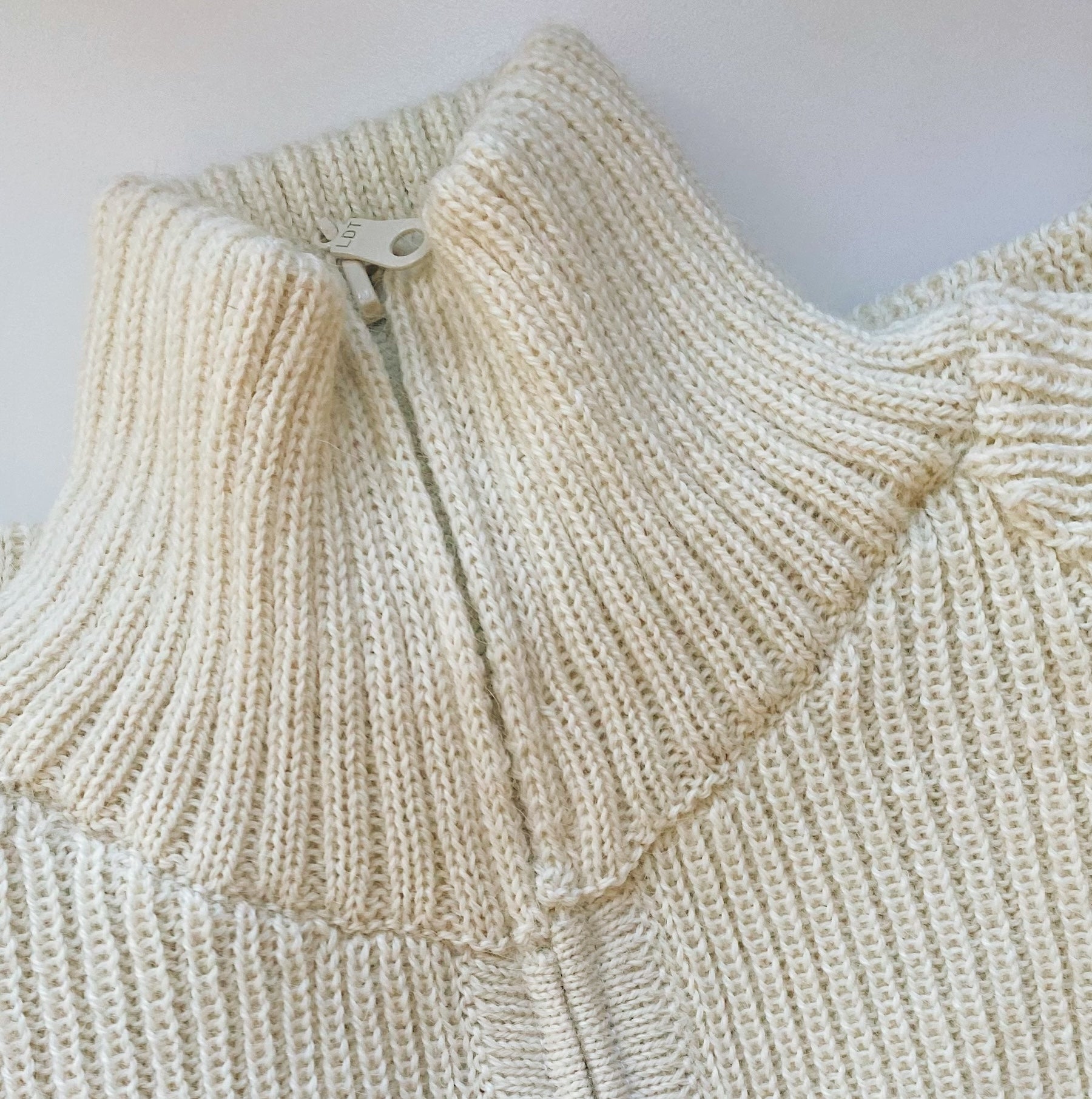 Dorado Alpaca 3/4 Zip Sweater — Cream