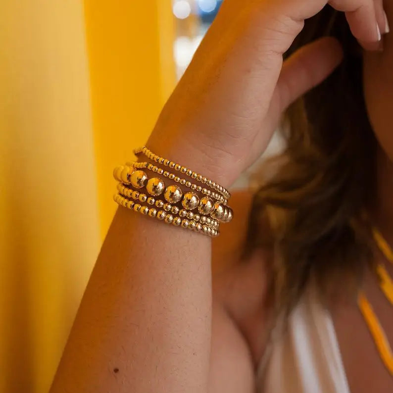 18k Gold-Filled Bead Bracelet