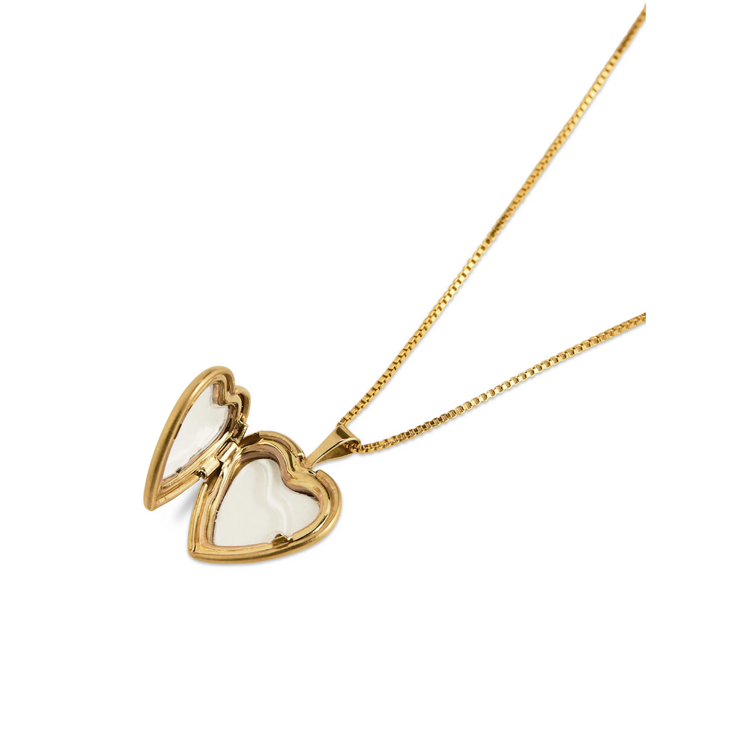 Classic Heart Locket Necklace — Gold