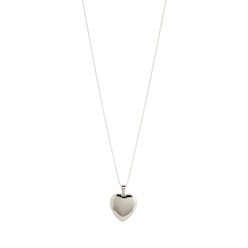 Classic Heart Locket Necklace — Silver