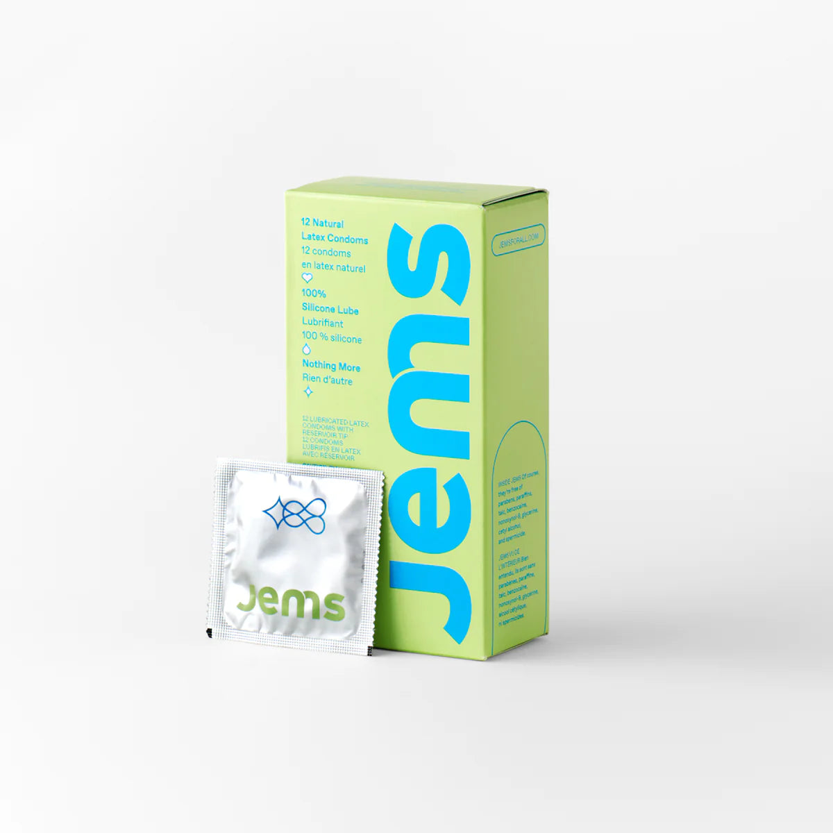 Jems Natural Latex Condoms - 12 pack